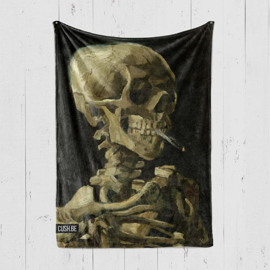 Одеяло Череп с горяща цигара на Винсент ван Гог