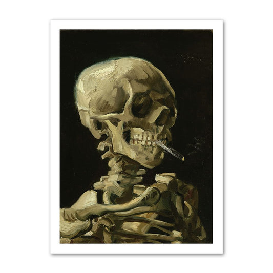 Плакат Череп с горяща цигара на Винсент ван Гог