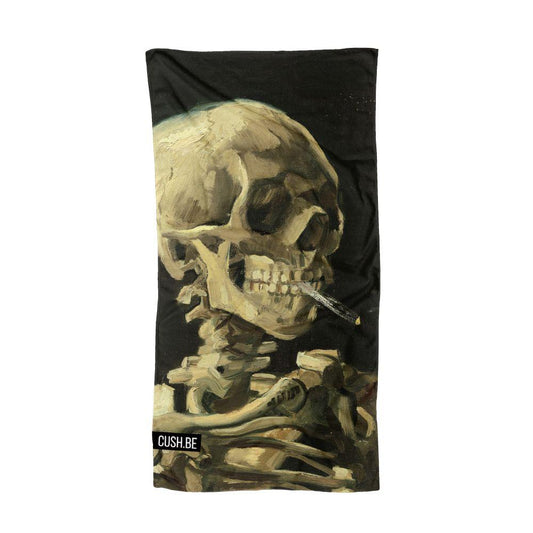 Плажна кърпа Череп с горяща цигара на Винсент ван Гог