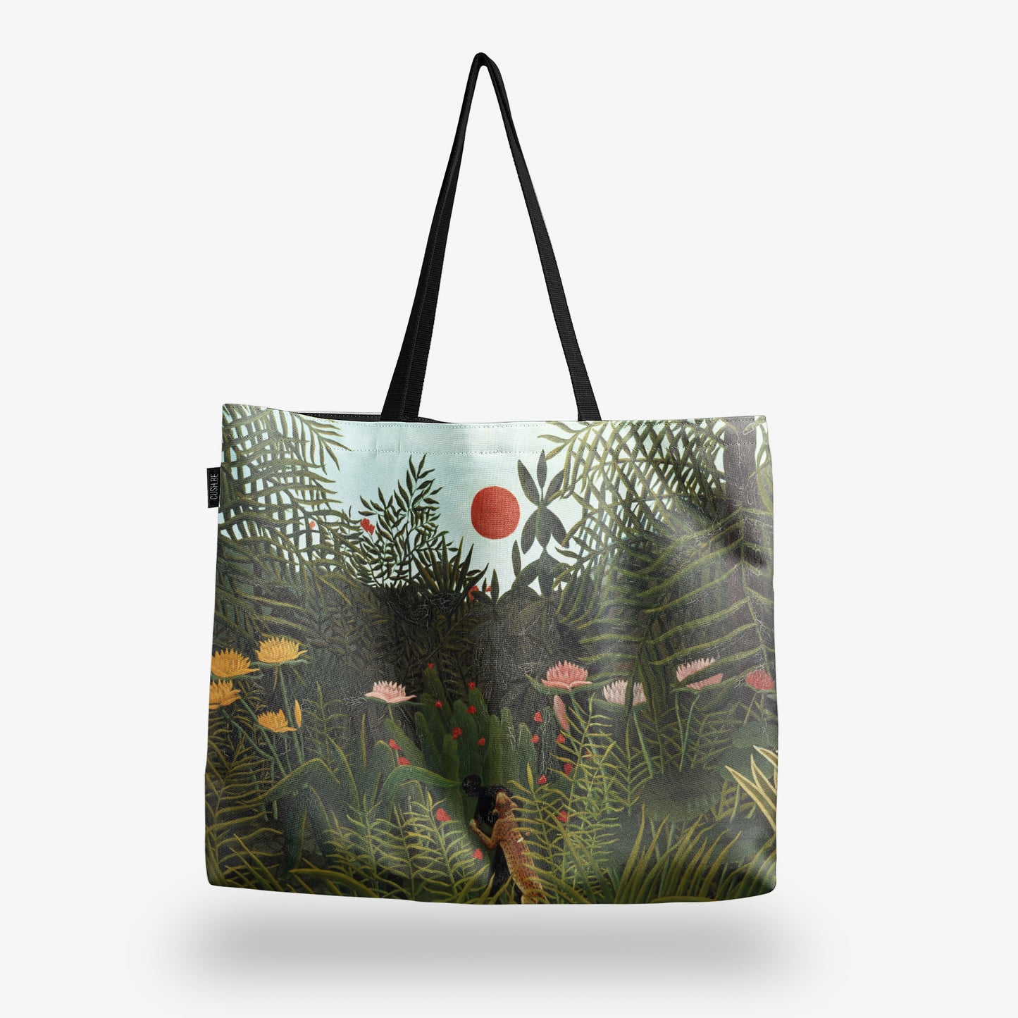 Голяма чанта Джунгла със залязващо слънце на Анри Русо