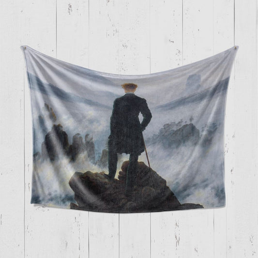 Одеяло Странник над море от мъгла на Каспар Давид Фридрих