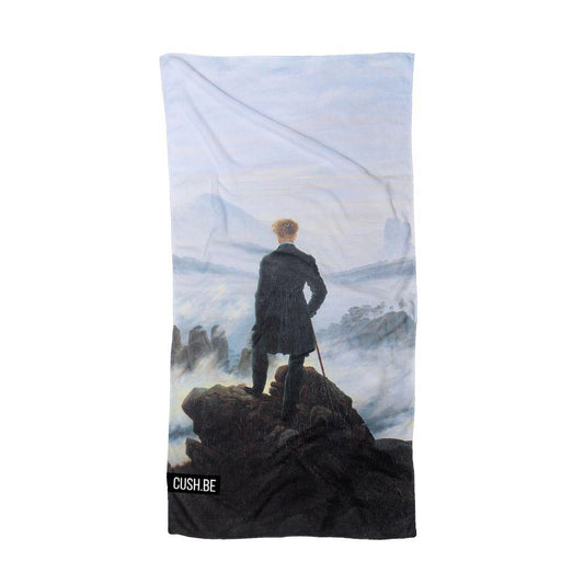 Плажна кърпа Странник над море от мъгла на Каспар Давид Фридрих