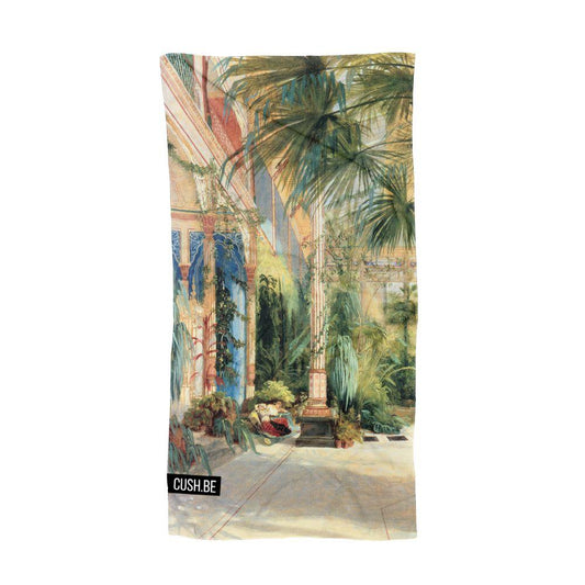 Плажна кърпа Интериор на дом с палми на Карл Блехен
