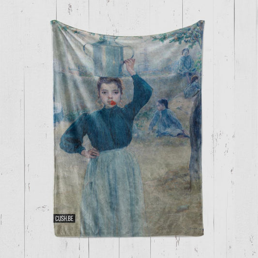 Одеяло Селско момиченце с карамфил на Адолфо Гиард