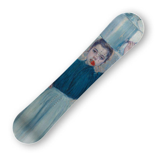 Сноуборд скин Селско момиченце с карамфил на Адолфо Гиард